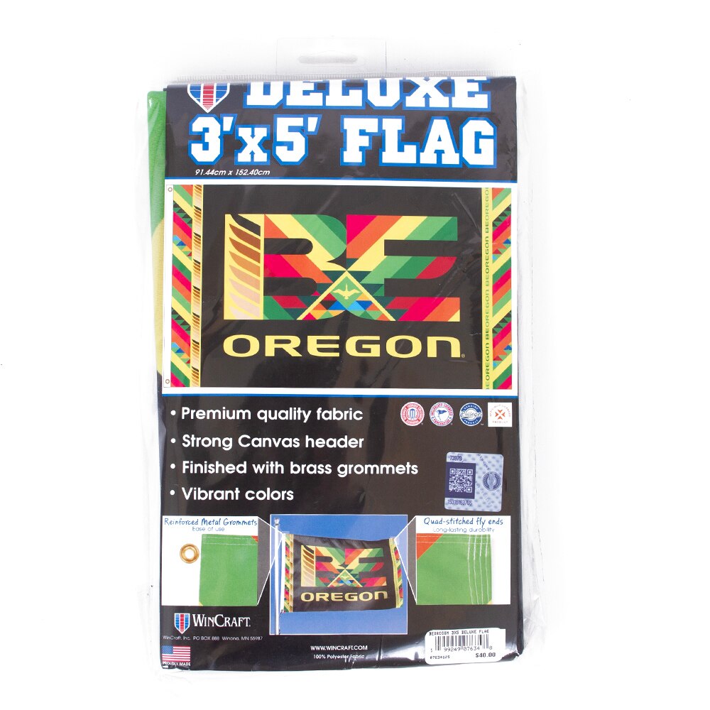 Oregon, Wincraft, Flags, Polyester, Gifts, Multi-color, 3'x5', Sublimated, BEOregon design, 960600